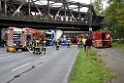 LKW blieb unter Bruecke haengen Koeln Ehrenfeld Innere Kanalstr Hornstr P215